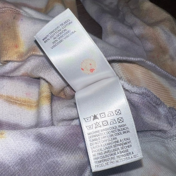 Lucky Brand Brown Gold Tan Neutral Tie Dye Long Sleeve Crewneck Pullover Size L - Picture 9 of 10